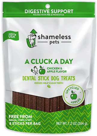 Shameless Pets Dental Sticks A Cluck A Day 7.2oz - Natural Dental Chew for Dogs