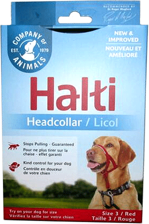 Company of Animals Halti Head Collar Size 3 Red - No Pull Dog Walking Solution