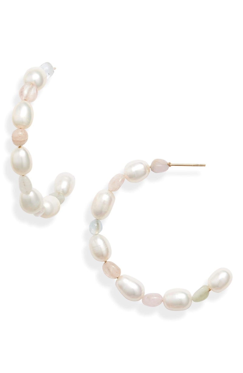 Freshwater Pearl Hoops | More Colors Available