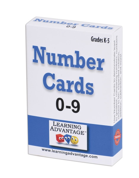 Number Cards 0-9 - Black - Set Of 50