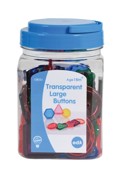 Transparent Large Buttons - Mini Jar