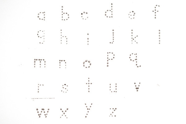 Alphabet Stamps - Lowercase - Dotted Lines - Sml