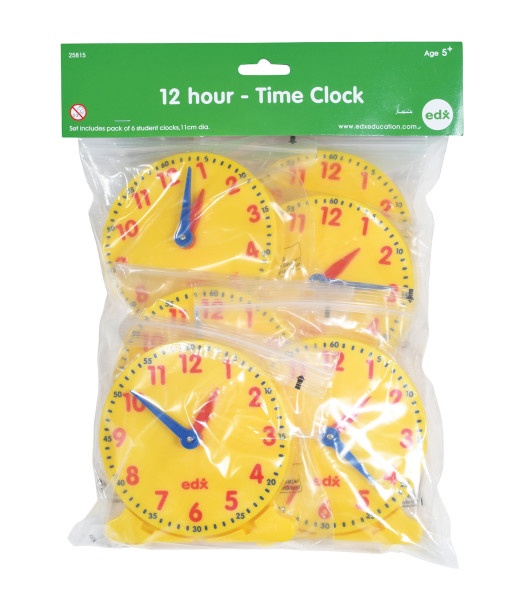 Geared 12-Hour Time Clock - Student Size - 6