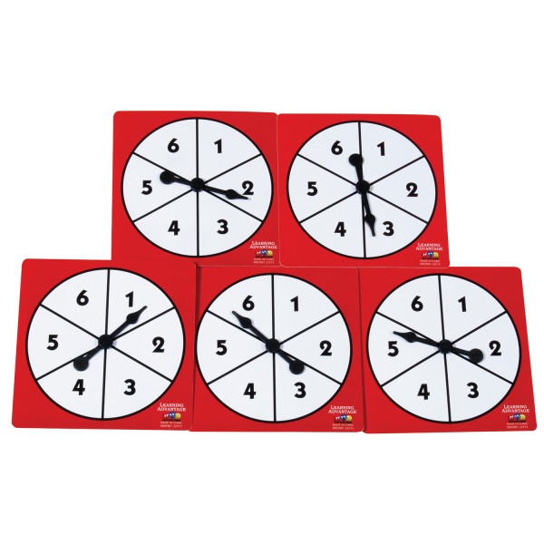 Number Spinners - 1-6 - Set Of 5