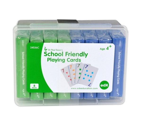 School Friendly Playing Cards - Set Of 8 Decks