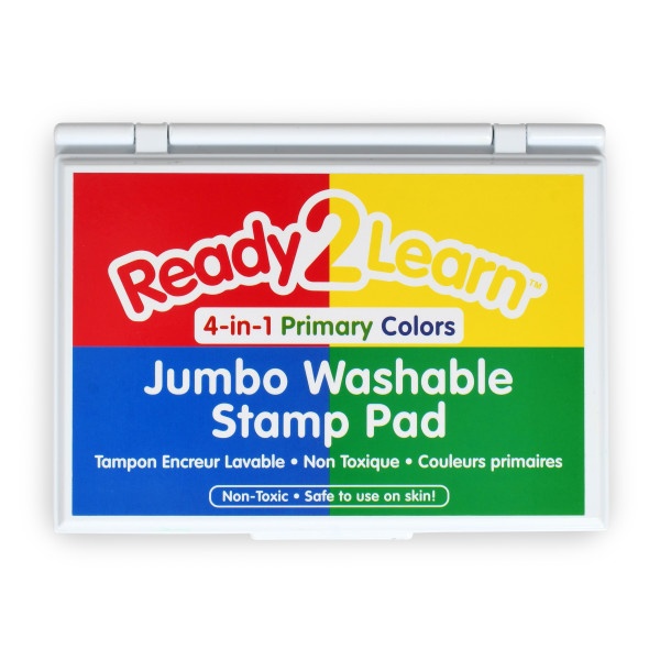 Jumbo Washable Stamp Pad - 4-In-1 Primary
