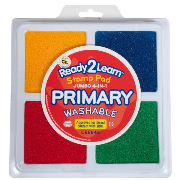 Jumbo 4-In-1 Washable Stamp Pad - Primary