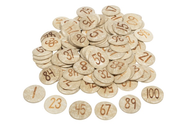 Coconut Numbers - Large - 1-100 - Set Of 100