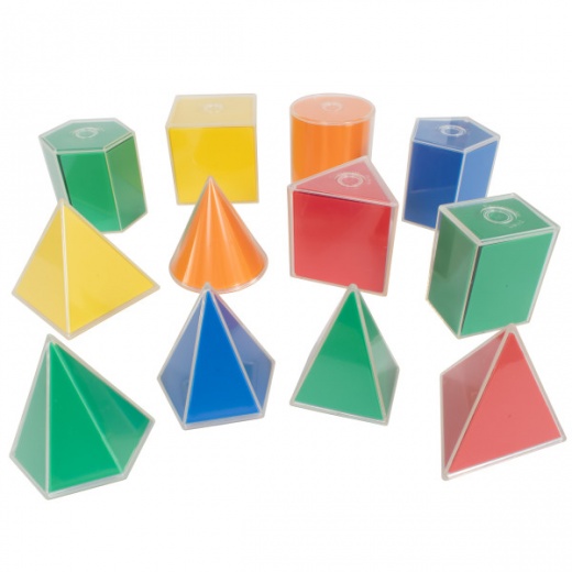 Foam Geometric Solids, 12 pcs