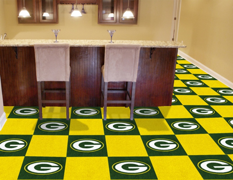 Green Bay Packers Carpet Tiles 18"X18" Tiles