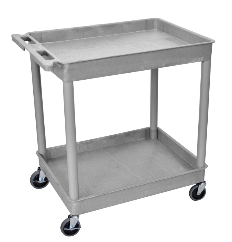 Gray 2 Shelf Tub Cart Item Tc11-g