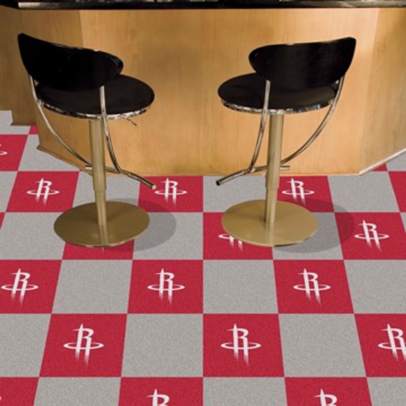 Houston Rockets Carpet Tiles 18"X18" Tiles