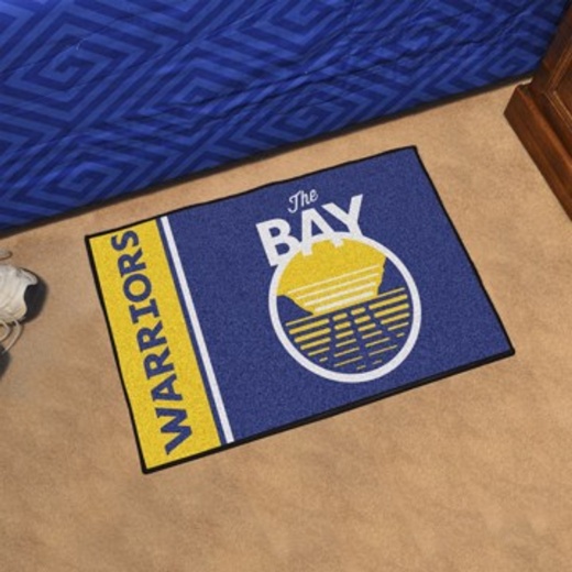 Golden State Warriors Uniform Inspired Starter Rug 19"X30"