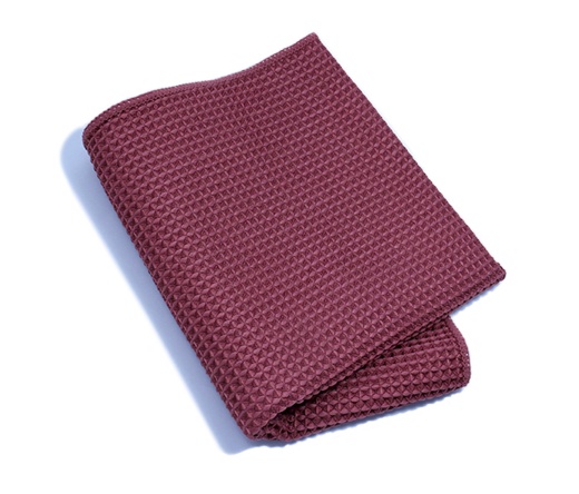 Microfiber Burgundy Waffle Towel