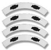 White Hubcap Decals for 1955 Chevy Bel Air