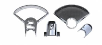 1955-56 Chevy Passenger Standard Dash Bezel Set - 4 PC Set