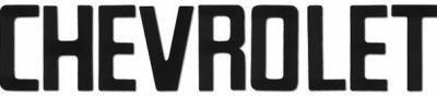 1967-72 Chevy Truck Fleetside Tailgate Decals - Black