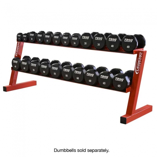 Long Two-Tier Hex Head Dumbbell Rack