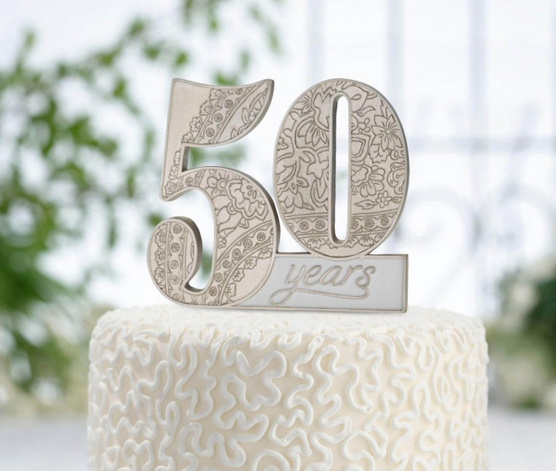 50Th Anniversary Cake Topper
