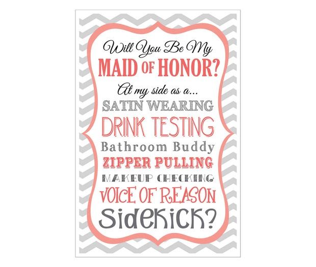 Will You Be My Maid Of Honor/Sidekick Wine Bag