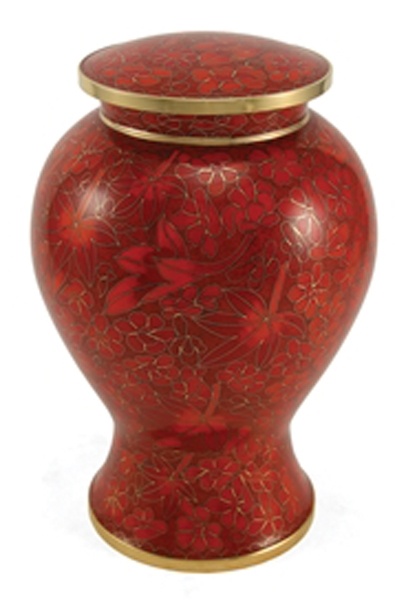 Etienne Autumn Leaves Cloisonne Cremation Urn-Adult