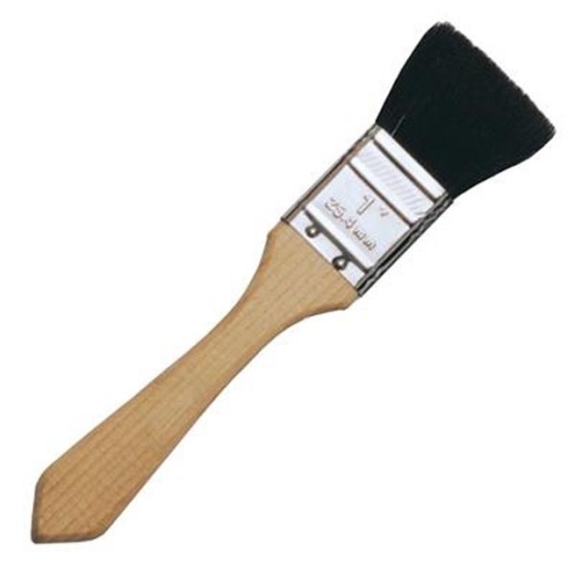 Coarse Stippling Brush - 1" Premium Quality Black Bristle Brush for Large Area Coverage