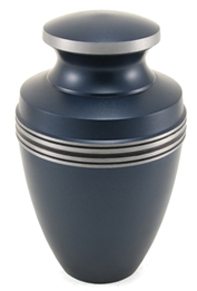 Grecian Blue Cast Aluminum Cremation Urn