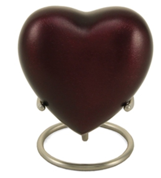 Monterey Ruby Cremation Keepsake Heart
