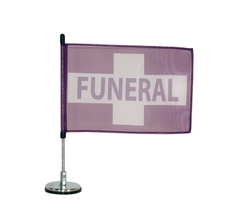 Magnetic Auto Funeral Flag - 6" X 9" Banner