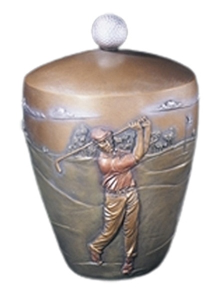 Golf Tribute Cold Cast Adult Urn