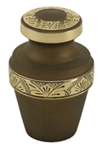 Grecian Rustic Bronze Cremation Urn Keepsake Urn
