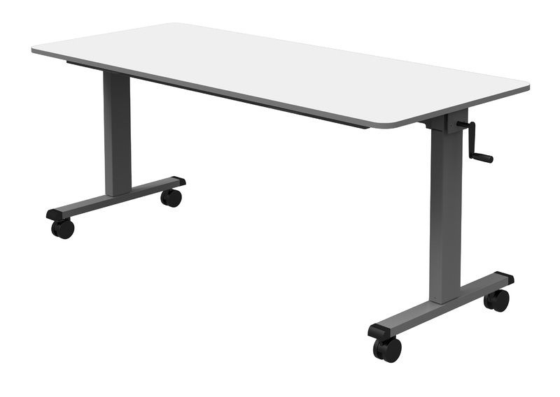 60" Adjustable Flip-Top Table, Crank Handle