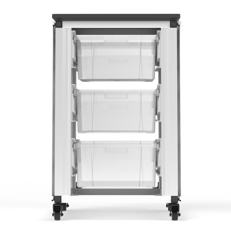 Modular Classroom Storage Cabinet - Single Module With 3 Large Bins
