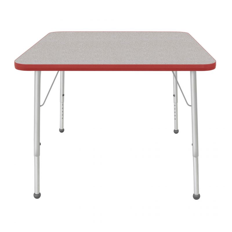 36" Square Table - Top Color: Gray Nebula, Edge Color: Red