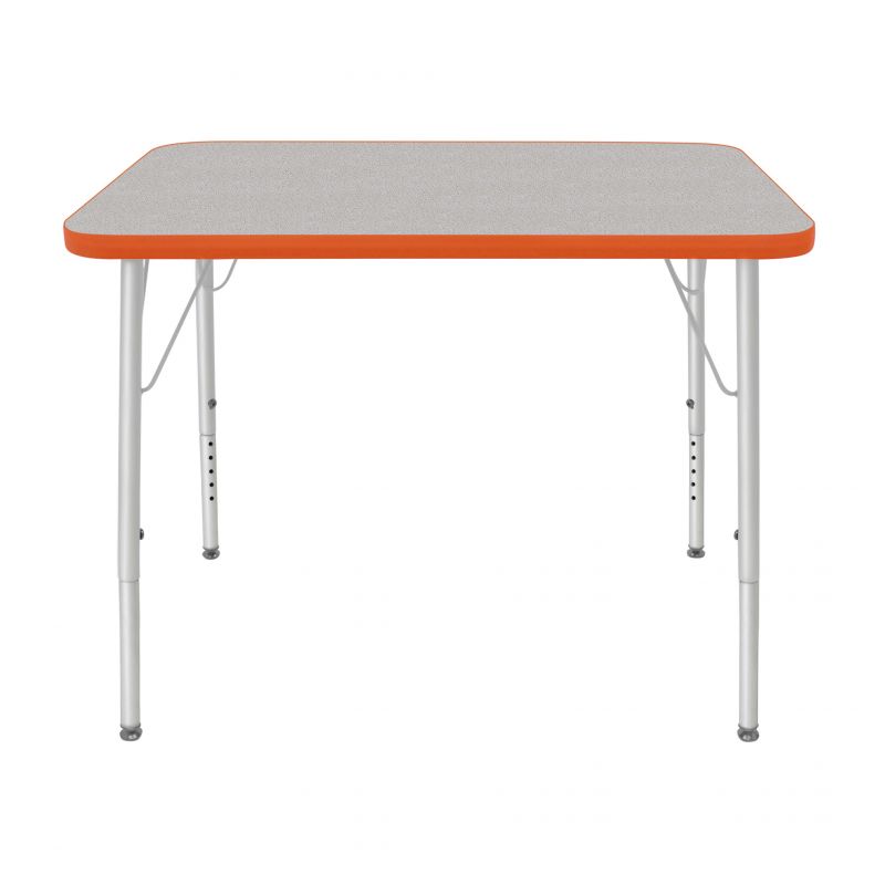 24" X 48" Rectangle Table - Top Color: Gray Nebula, Edge Color: Autumn Orange