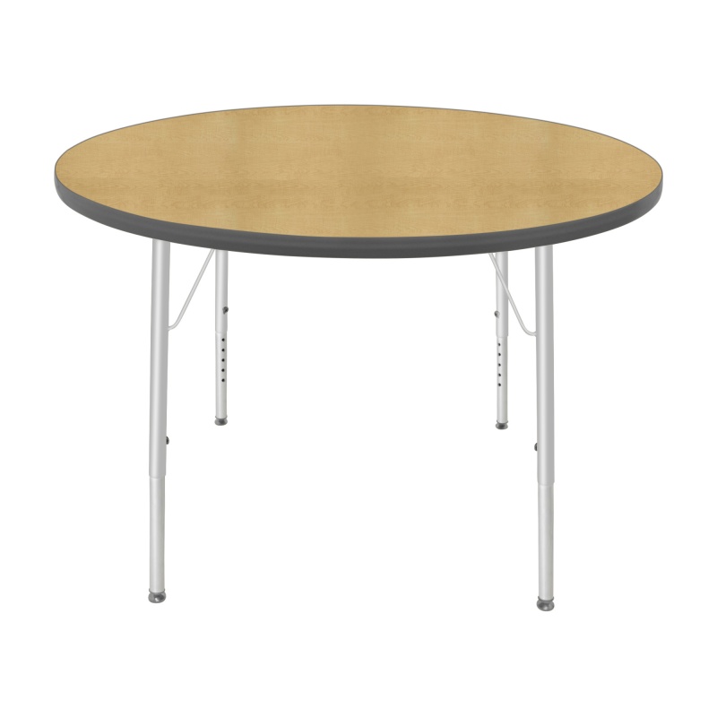 42" Round Table - Top Color: Maple, Edge Color: Graphite