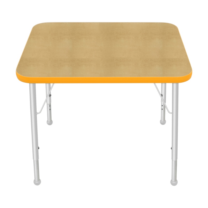 24" X 30" Rectangle Table - Top Color: Maple, Edge Color: Yellow