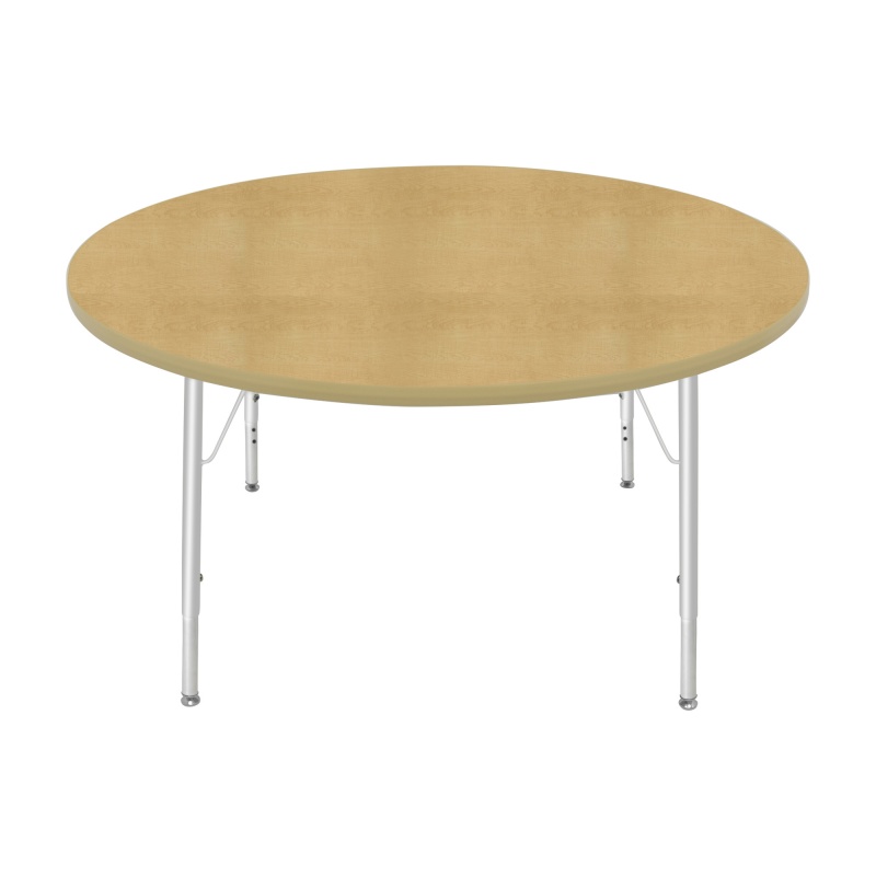 48" Round Table - Top Color: Maple, Edge Color: Tan