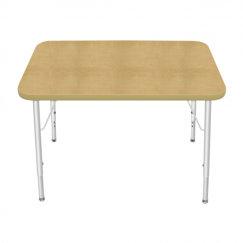 24" X 36" Rectangle Table - Top Color: Maple, Edge Color: Tan