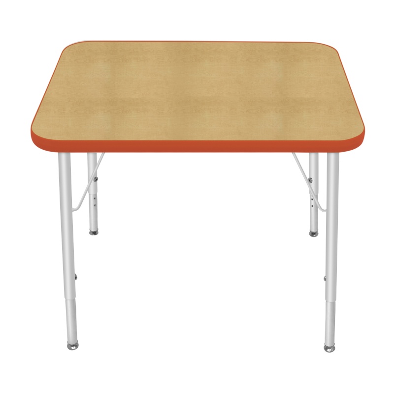 24" X 30" Rectangle Table - Top Color: Maple, Edge Color: Autumn Orange