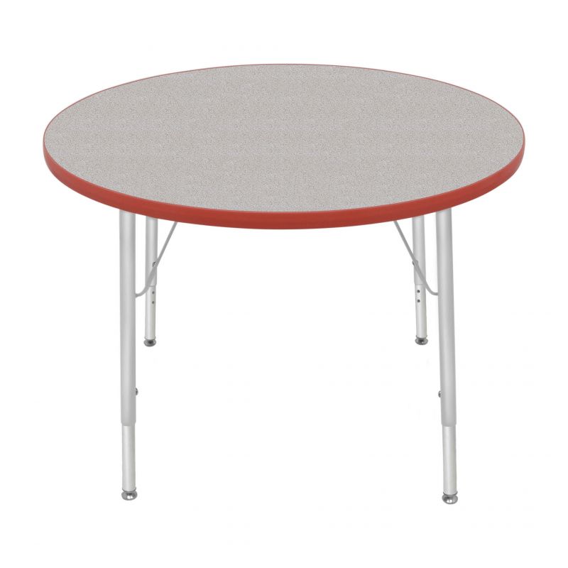 36" Round Table - Top Color: Gray Nebula, Edge Color: Red
