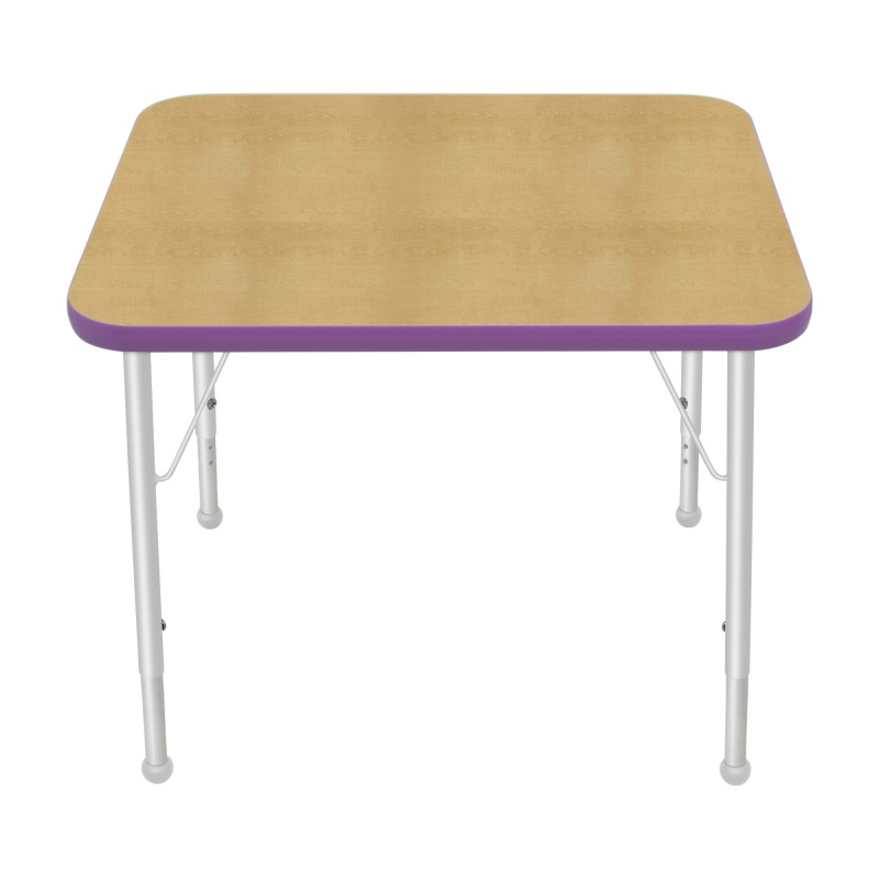 24" X 30" Rectangle Table - Top Color: Maple, Edge Color: Purple