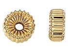 14Kt Gold Filled Corrugated Rondell Bead - 4Mm - 2Mm Hole Size