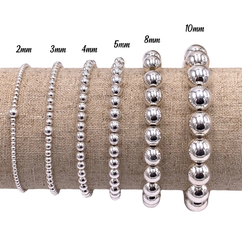 3Mm Smooth Round Silver Plated Beads
