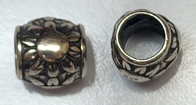 Sterling Large Hole Bead - #328 Sunflower
