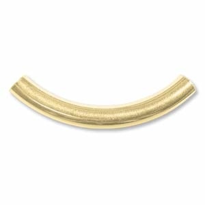 5 X 30Mm Plated Curved Tube-Gold
