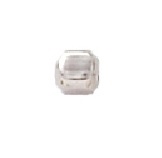 3Mm Smooth Rounded Square Sterling Silver Bead