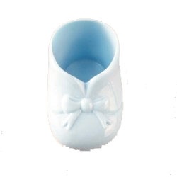 Plastic Baby Bootie Shower Favor - White