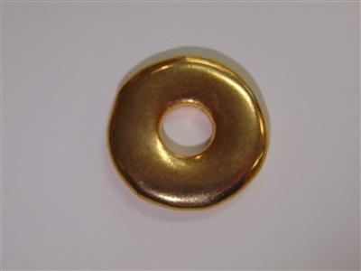 30Mm Donut Gold Washed