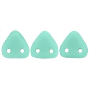 Czechmates 2 Hole Triangle Beads-Matte Turquoise